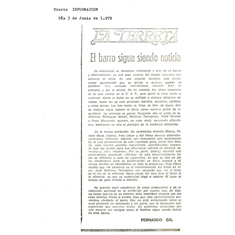 Invitación para Vicente Prats Marhuenda para participar en una expo de la CAM