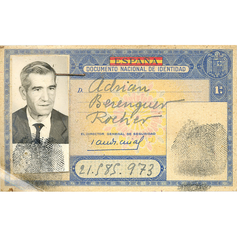 Carta de identidad de Adrian Berenguer Rocher, alfarero - 1