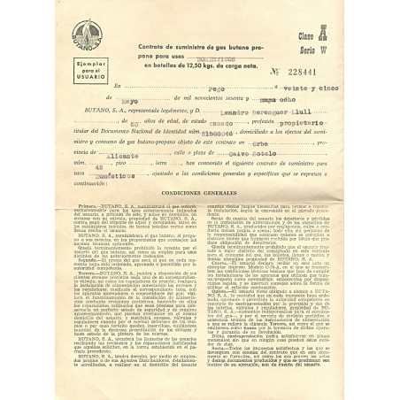 Contrato de butano de Leandro Berenguer Llull - 2