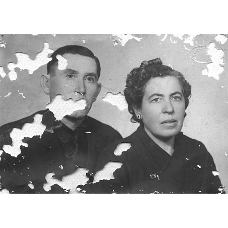 Salvador Sendra Aranda, alfarero de Orba, con su mujer