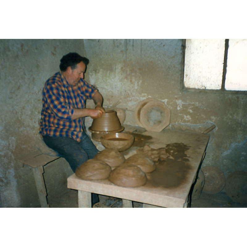 Joaquín Prats Caravaca en el taller de Fernando y  Juan Miguel Berenguer